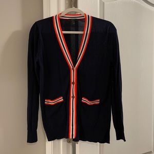 J. Crew Varsity V-Neck Cardigan, SMALL